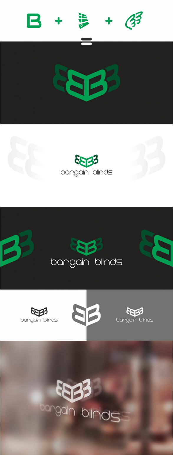 Bargain Blinds - Tworzenie logo